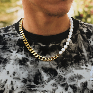 KRKC di Lusso <span class=keywords><strong>Collana</strong></span> di Perle In Oro Placcato Strand 14k Gold Filled Oyster Aka Orb Conchiglia di Mare a Sud di Perle Irregolari <span class=keywords><strong>collana</strong></span> - Product Image 5