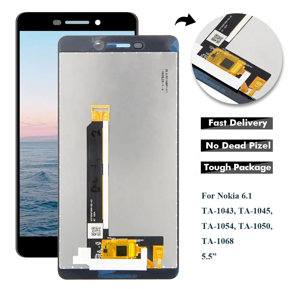For Nokia 6 6.1 N6.1 N6 2018 Nokia6.1LCD Display TA-1043 1045 1054 1050 1068 For Nokia 6.1 Touch Screen Digitizer Assembly