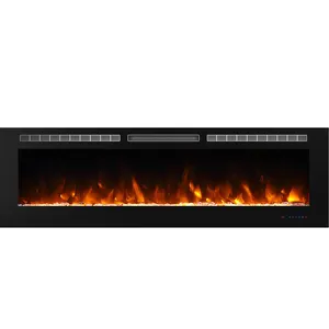 Luxstar高品质室内84英寸嵌入式电壁炉加热器1500瓦遥控超级装饰发光二极管火焰真实