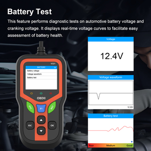 Analizador de motor V321 OBD2, escáner de coche, 12V, detector de fallas, lector de código, herramienta de diagnóstico con <span class=keywords><strong>1</strong></span> año de garantía - Product Image 5