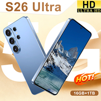 Ponsel Baru Newphone Ultra 5G 4G LTE Layar Besar HD Android HP Android 16GB+512GB untuk Smartphone S26U Murah