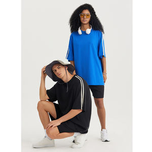 Camiseta de talla grande con cuello redondo liso para hombre, alta calidad, 240gsm, 100% algodón, logotipo Digital personalizado - Product Image 1