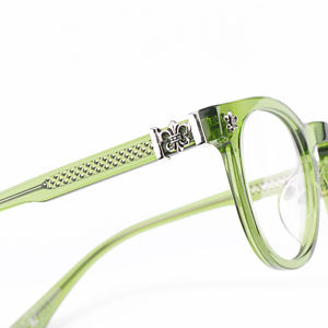 Kacamata pria mewah, kacamata merek mewah bulat modis wajah berlian kelas atas kerajinan tangan sangat indah Titanium bingkai penuh - Product Image 6