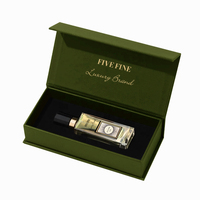 Boîte cadeau de luxe en carton pour soins de la peau et parfums, rouge et verte, rectangulaire, avec fermeture magnétique, pour huiles essentielles, avec logo estampé or