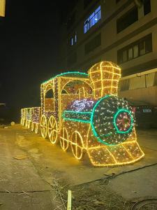 Décoration de Noël extérieure géante, train lumineux décoratif à LED, motif 3D fantaisie - Product Image 2