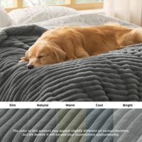 Couverture imperméable pour grands chiens - Couverture douce pour animaux de compagnie en velours côtelé pour protéger le canapé, lavable