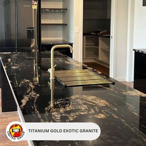 Loseta de Granito Exótico Super Titanium Gold, Calidad Premium, Ecológica, Duradera, para Escaleras Exteriores, Baños y Cocinas - Product Image 6