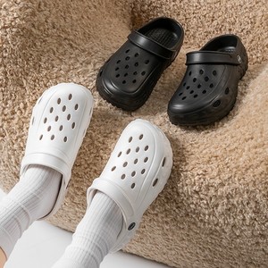 Platform <b>Clogs</b> For Men And Women White Black Khaki Hollow Thick Sole Non Slip Summer Spring Autumn Adult Shoes - Product Image 3