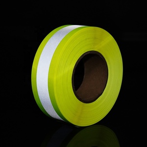 Vật Liệu Phản Chiếu Cao VIS Truyền Nhiệt Màu Vàng Màu Xanh Lá Cây Oxford Ribbon Băng Phản Quang Cho Quần Áo An Toàn - Product Image 4