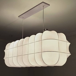 Lustre design en forme longue, blanc, à LED, pour restaurant, café, bar - Product Image 2