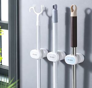 Gancio da Parete Economico Senza Foratura, Pratico Porta Scopa e Spazzola per Bagno, Organizzatore per Prodotti per la Pulizia Domestica - Product Image 1
