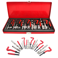 Kit de réparation de filetages métriques Helicoil 131 pièces/ensemble, avec embouts de perçage HSS pour la réparation des trous de vis internes M5 M6 M8 M10 M12