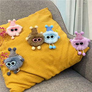<b>Cute</b> 7.5cm Plush Kitty Keychain Cartoon Doll Pompom Fluffy Eco-Friendly Lightweight Car Bag Charm Gift for Birthday Christmas Ha - Product Image 6