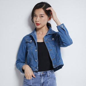 <span class=keywords><strong>Camicia</strong></span> in denim blu corta da studentessa 2026 <span class=keywords><strong>e</strong></span> top da <span class=keywords><strong>donna</strong></span> a maniche tinta unita QS1029B10 - Product Image 2