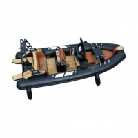 Yacht de luxe de 19 pieds, coque semi-rigide en aluminium, bateau pneumatique Rib580, bateau de patrouille à vendre