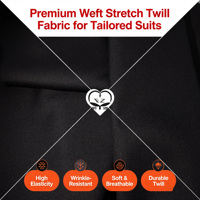 Tissu extensible agréable et confortable T63R34 SP3 pour pantalons de mode
