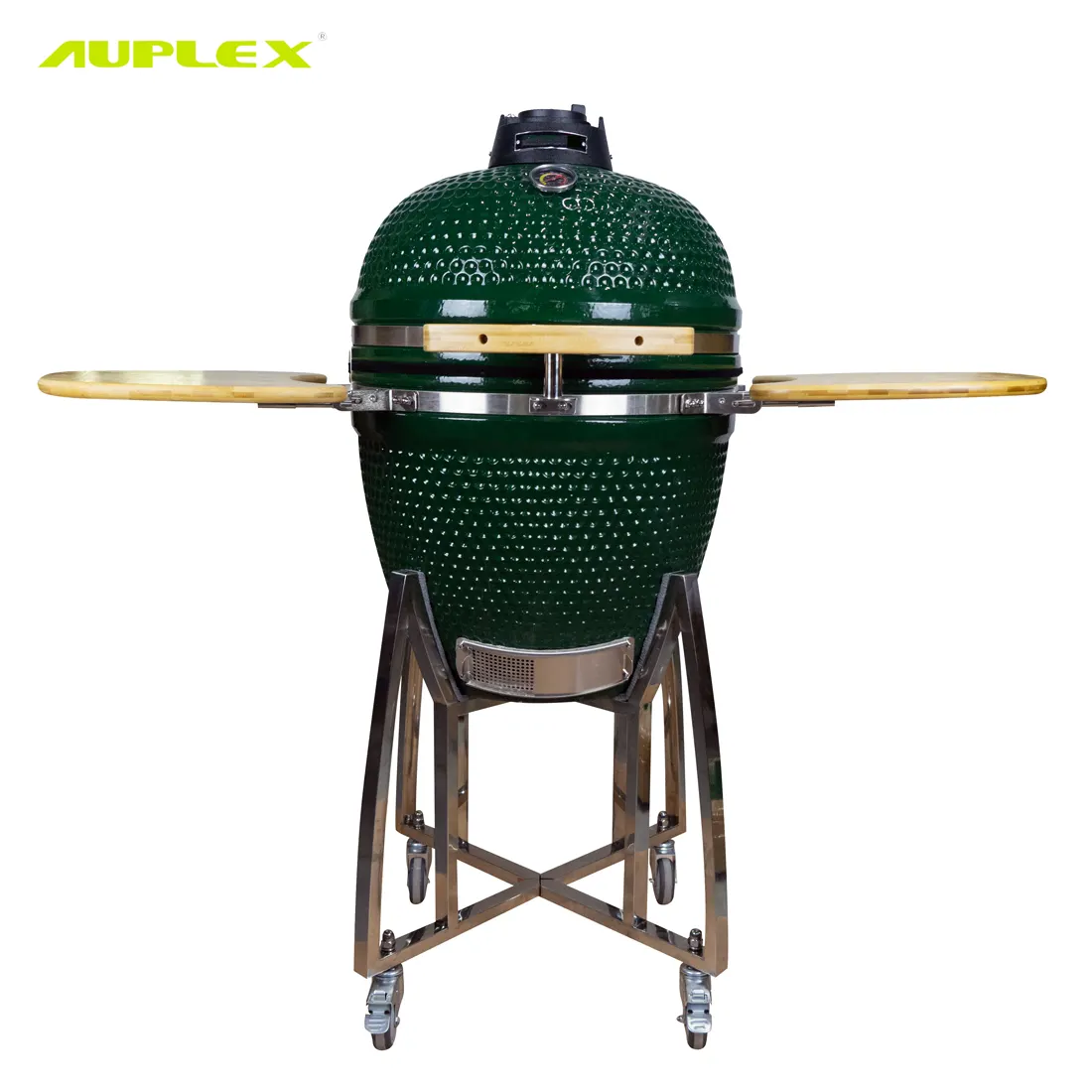 Auplex XL Verde 21 pulgadas Parrilla de barbacoa de cerámica Jardín al aire libre PARRILLA de barbacoa huevo Kamado Joe