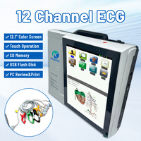 Appareil ECG portable 12 canaux 12 dérivations avec écran tactile, impression thermique, batterie longue durée (jusqu'à 10 heures), certifié CE