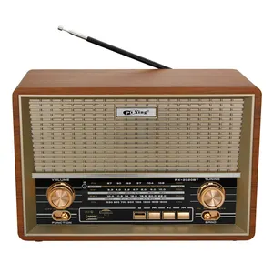 木製ケーシングラジオポータブルレトロラジオ充電式FMラジオHZ-93