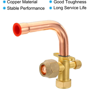 Chất Lượng Cao Ngoài Trời Brass Điều Hòa Không Khí Các Bộ Phận 1/4 \ "3/8 \" 1/2 \ "5/8 \" Đồng Chia Dịch Vụ Van L Uốn Cong Gas Dừng <span class=keywords><strong>AC</strong></span> - Product Image 3