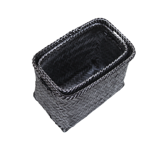 Multi Size Bamboo <b>Wicker</b> <b>Basket</b> Set Rustic Farmhouse Storage Organizer for Cabinets Countertops <b>Gift</b> Packaging and Home Decor - Product Image 2