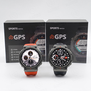Montre connectée homme 2026 Dm58 <span class=keywords><strong>avec</strong></span> appels Bluetooth, écran AMOLED 1,43 pouces, batterie 500 mAh, chargement magnétique, bracelet en gel de silice, GPS, boussole extérieure et suivi sportif - Product Image 2