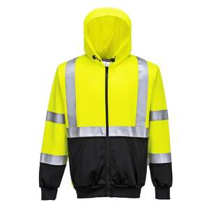 PORTWEST - B315YBRXXXL High visibility two-tone yellow black zipped <b>hoodie</b> - EAN 5036108268092 <b>HI</b>-<b>VIS</b> WORKWEAR - Product Image 1