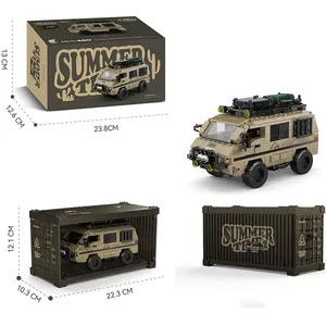 489 Piezas <span class=keywords><strong>de</strong></span> Bloques <span class=keywords><strong>de</strong></span> Construcción <span class=keywords><strong>de</strong></span> Plástico para Camper, Camión <span class=keywords><strong>de</strong></span> <span class=keywords><strong>Pasajeros</strong></span> Urbano, Furgoneta, Set con Caja <span class=keywords><strong>de</strong></span> Exhibición, <span class=keywords><strong>Juguete</strong></span> Educativo DIY, Regalos Festivos - Product Image 1