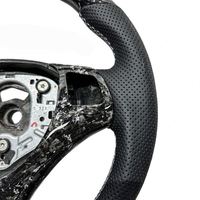 Nouveau volant sport en fibre de carbone forgé argenté compatible avec BMW E46 E60 E71 E81 E84 E91 E92