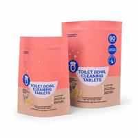 Tablette nettoyante pour toilettes de qualité alimentaire HZF701, biodégradable, en sachets refermables en plastique compostable, personnalisables
