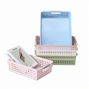 Cesta de Almacenamiento de Plástico, Organizador Rectangular de Escritorio para el Hogar, Cocina, Juguetes y Artículos Diversos - Product Image 1