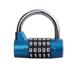 Large 5-<b>Digit</b> Adjustable Buckle Gym Locker Cabinet Security Window Password <b>Lock</b> Padlock Door Stainless Steel Black Carton Box - Product Image 4