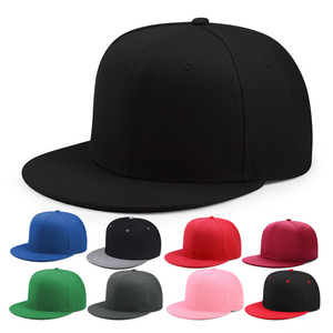 Sell Well Two-tone Hip-Hop Flat Brim Plain Baseball Cap 100% Cotton Sunshade Duckbill Promotion Cap Custom Embroidered Logo
