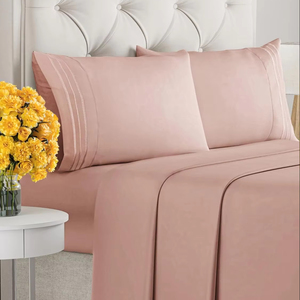 Nhà máy bán buôn bán cổ bedsheet kiện sợi nhỏ đầy đủ bedsheets Bộ - Product Image 1