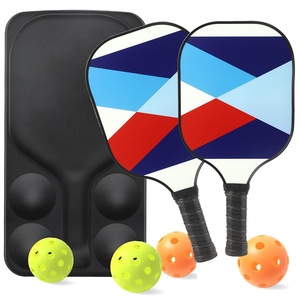 Pickleball Paddle Set Fiberglass 2 Paddles 4 Balls Carry Bag Anti <b>Slip</b> Grip Tape Entertainment Outdoor Sports Equipment - Product Image 5