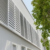 Façade à lamelles verticales, panneau en aluminium moderne thermolaqué, extérieur décoratif, léger, durable, écologique, ventilation