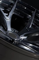 Jante forgée deux pièces 5 trous à rayons en Y, design concave, déport profond, finition chrome poli, pour voiture de sport (pièce de rechange)