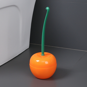 FF5242 Décoration d'intérieur <span class=keywords><strong>Brosse</strong></span> <span class=keywords><strong>de</strong></span> nettoyage pour toilettes <span class=keywords><strong>Brosse</strong></span> <span class=keywords><strong>de</strong></span> <span class=keywords><strong>toilette</strong></span> en forme <span class=keywords><strong>de</strong></span> <span class=keywords><strong>cerise</strong></span> et support - Product Image 5
