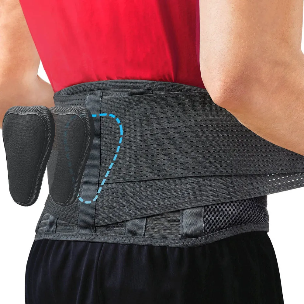 Customize LOGO Men Women Breathable Metal Plate Support Spine Protection Lumbar Belt Waist Brace Back Support