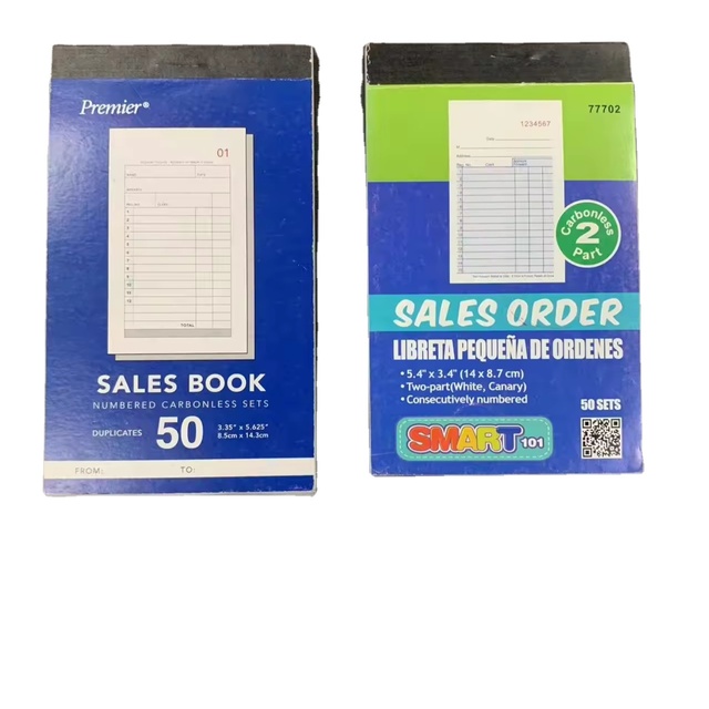 Sales Order Receipt Books Carbonless Record Sheets 5 5/8" X 3 3/4"