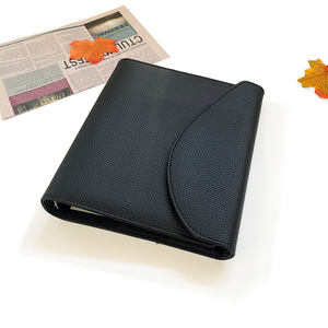 Black Custom Logo PVC Plastic <strong>A5</strong> Elastic Closure Notebook Cover <strong>Binder</strong> - Product Image 3
