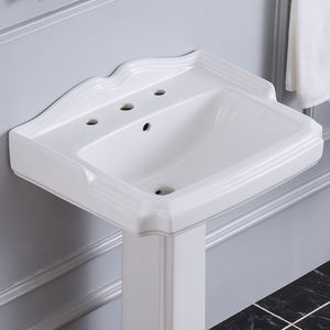 Vente flash : lavabo en céramique de style victorien pour salle de bain avec <span class=keywords><strong>vasque</strong></span> intégrée - Product Image 4