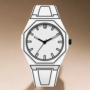 2025 nouveau Style de dessin animé <span class=keywords><strong>Anime</strong></span> Design montre pour hommes Art étudiants croquis horloges blanc personnalité ligne montres à Quartz - Product Image 5