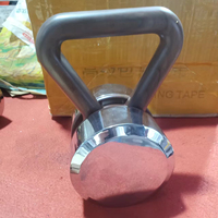 Kettlebell haltère en bois de noyer 6 kg avec cœur en acier inoxydable, poignée ergonomique, écologique, portable, pour entraînement de force à domicile