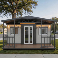 En promotion : Maison conteneur en acier extensible avec terrasse double niveau, design contemporain, garantie 5 ans, installation sur site