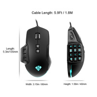 Mouse Gaming USB RGB 24000 dpi 16 tombol, Mouse komputer pemrograman Laser