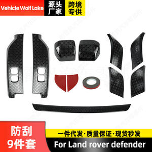 Juego de 9 Placas Protectoras Antideslizantes para Land Rover Defender, Color Negro Brillante, Protección Contra Rayones, Acabado de Armadura ABS - Product Image 3