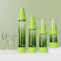 Flacon pompe sans air de luxe rond en PETG 10ml 15ml 20ml 30ml pour sérums essentiels, crèmes pour les yeux, crèmes pour le visage, écrans solaires et fonds de teint