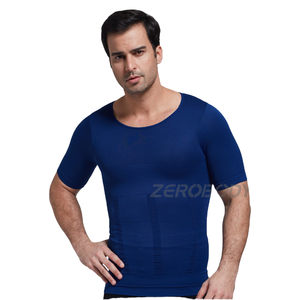 064 Fajas Gynecomastia Compression Shirts for Men Short Sleeve Slimming Undershirts Tummy Control Body <strong>Shaper</strong> <strong>T-Shirt</strong> - Product Image 1