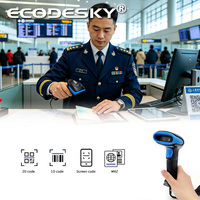 Escáner de Pasaportes Portátil EMT2196 con Obturador Global de Megapíxeles, Lector de Códigos de Barras 2D OCR para Registro en Hoteles